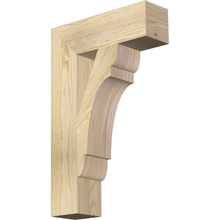 Olympic Block Rough Sawn Bracket, Douglas Fir, 4W X 14D X 22H